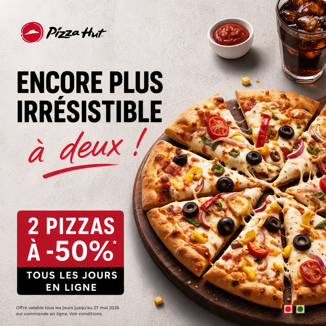 Pizza Hut — offre 2 pizzas